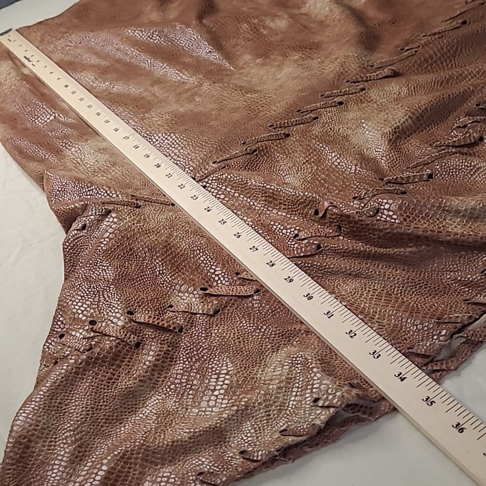 Sharon Young sz 4 faux leather skirt cow girl - Picture 4 of 8